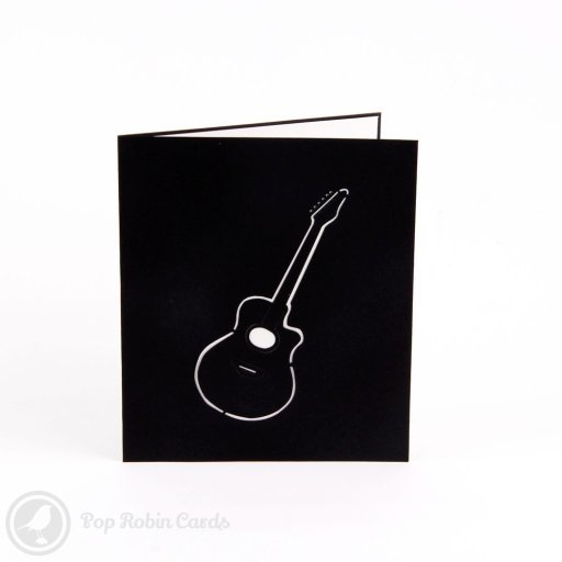 Acoustic Guitar 3D Pop-Up Greetings Card
