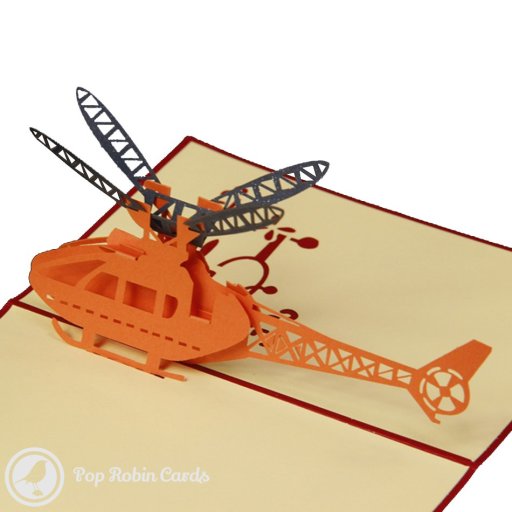 Helicopter Handmade 3D Pop-Up Card