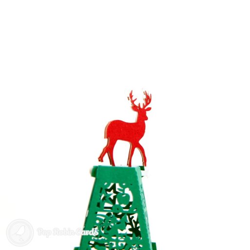 Tower & Deer Christmas Handmade 3D Pop-Up Card