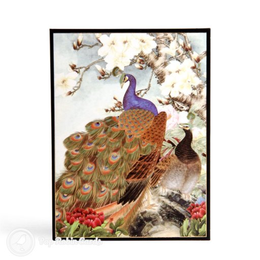 Embossed Peacock Handmade 3D Pop-Up Card