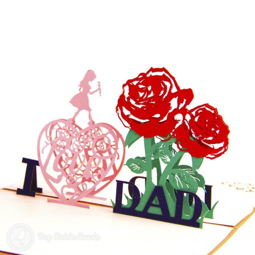 "I Love Dad" 3D Pop Up Father's Day Card
