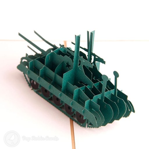 Army Tank 3D Pop Up Greeting Card