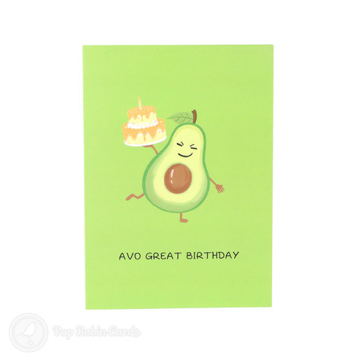 Avo Great Birthday Avocados Handmade 3D Pop Up Greeting Card