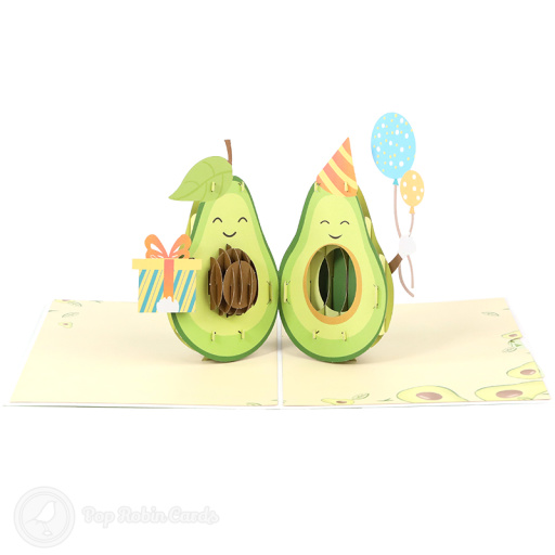 Avo Great Birthday Avocados Handmade 3D Pop Up Greeting Card