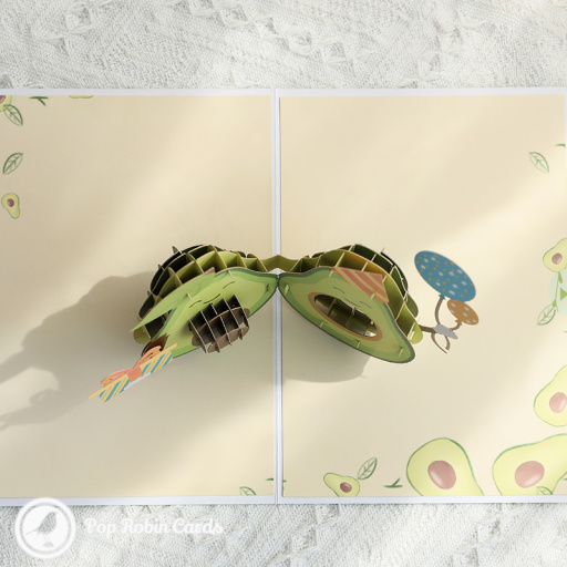 Avo Great Birthday Avocados Handmade 3D Pop Up Greeting Card
