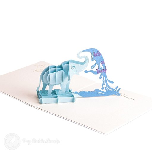 Baby Shower 3D Handmade Pop Up Card With Elephant Design