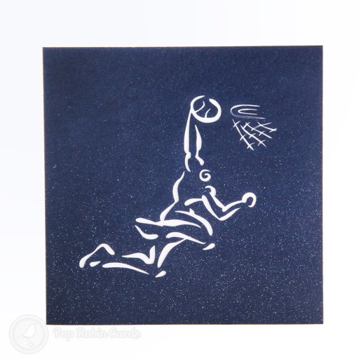 Basketball Players 3D Pop Up Greeting Card