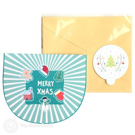 Snowman & Gingerbread Man 3D Pop-Up Christmas Card