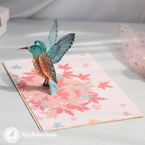 Beautiful Hummingbird 3D Handmade Greetings Card