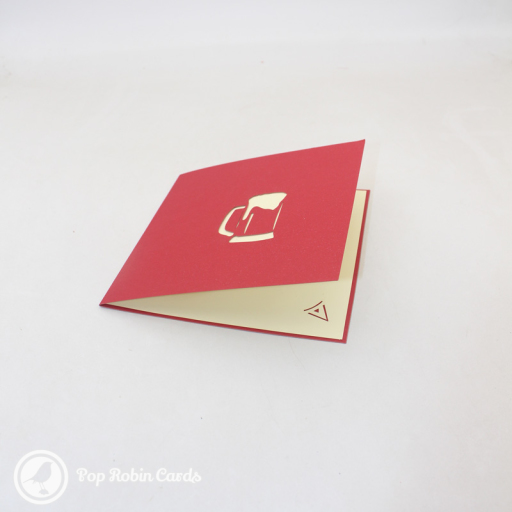 "I Love You" Beer Bottle And Glass 3D Pop Up Card