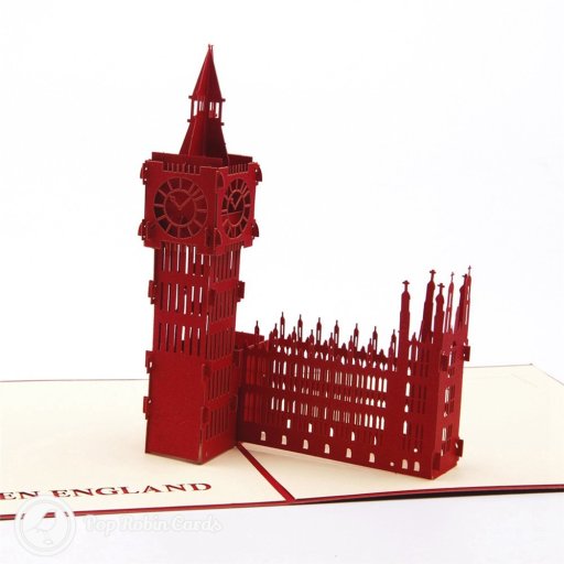 Big Ben Tower Handmade 3D Pop-Up Card