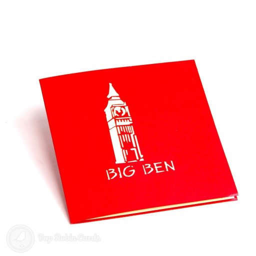 Big Ben Tower Handmade 3D Pop-Up Card