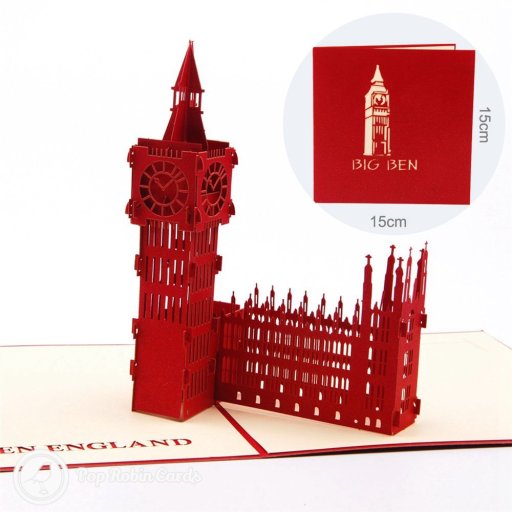 Big Ben Tower Handmade 3D Pop-Up Card