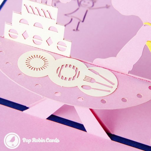 Birthday Girl with Candles 3D Pop Up Greeting Card