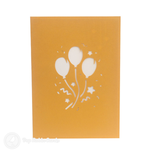 Box Of Balloons Handmade 3D Pop Up Card