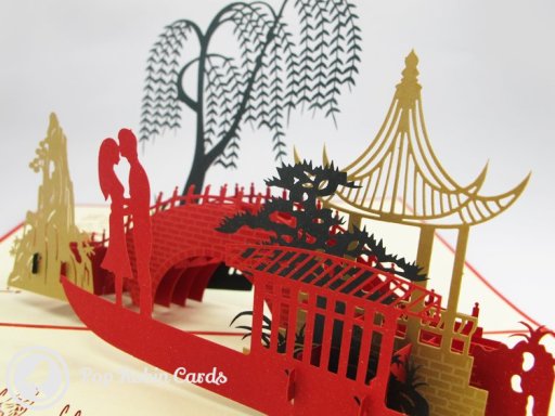 Bridge & River 3D Pop-Up Greeting Card