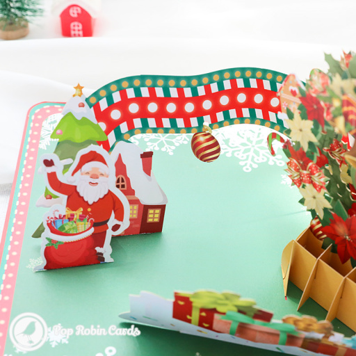 Bright & Cheery Christmas Scenery 3D Pop Up Christmas Card