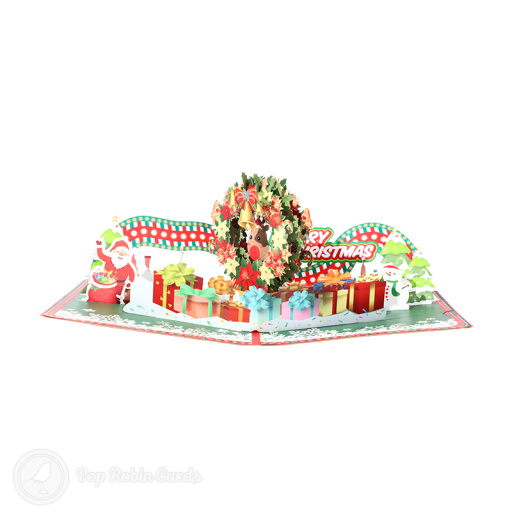 Bright & Cheery Christmas Scenery 3D Pop Up Christmas Card