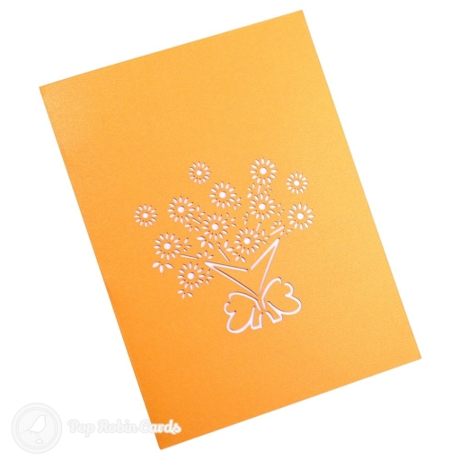 Bursting Yellow Sunflower Bouquet 3D Pop-Up Card