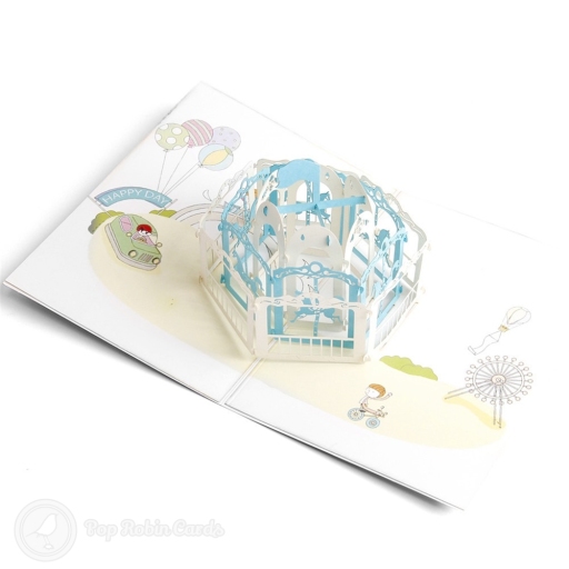 Magic Carousel Handmade 3D Pop Up Card