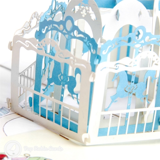 Magic Carousel Handmade 3D Pop Up Card