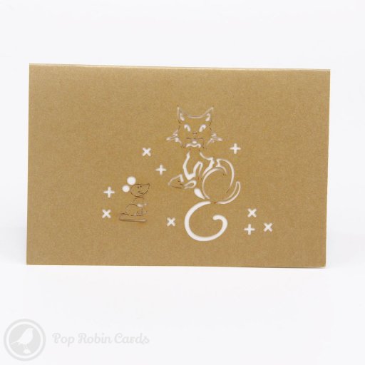 Cat & Mouse 3D Pop Up Greetings Card