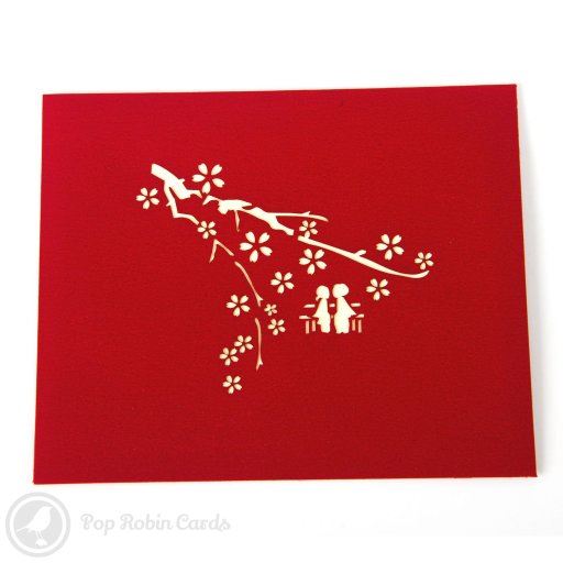 Cherry Blossoms 3D Pop-Up Greeting Card