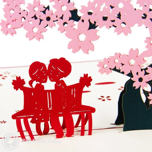 Cherry Blossoms 3D Pop-Up Greeting Card