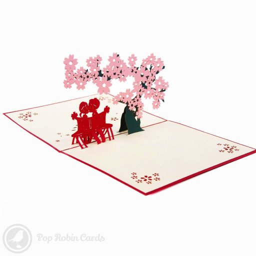 Cherry Blossoms 3D Pop-Up Greeting Card