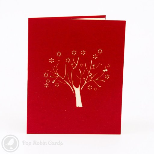 Cherry Tree Blooming 3D Pop-Up Greetings Card