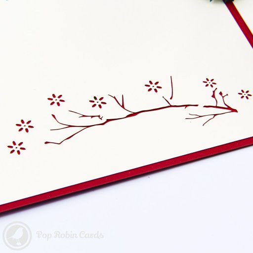 Cherry Tree Blooming 3D Pop-Up Greetings Card