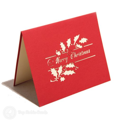 Cherub & Christmas Tree Handmade 3D Pop-Up Christmas Card