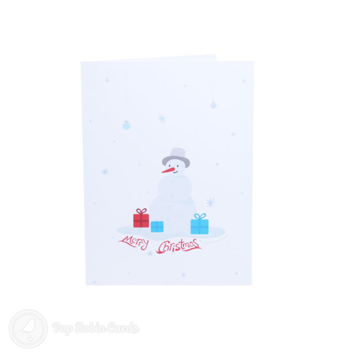 Children Building Snowman 3D Pop Up Card