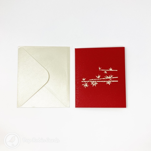 Chinese Bamboo Grove 3D Pop Up Greeting Card