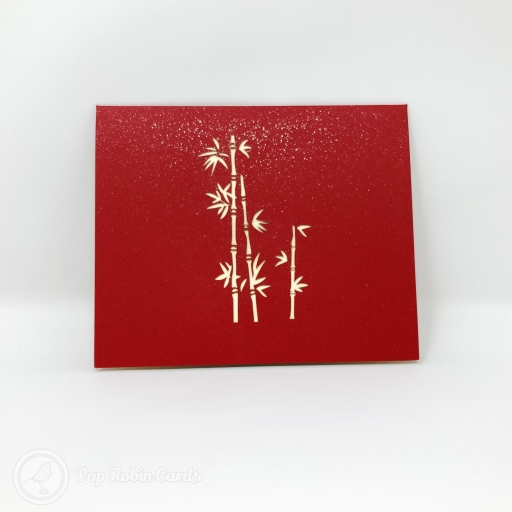 Chinese Bamboo Grove 3D Pop Up Greeting Card