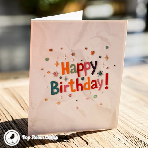 Chocolate Gateau Cake with Foil Candles 3D Pop Up Birthday Card