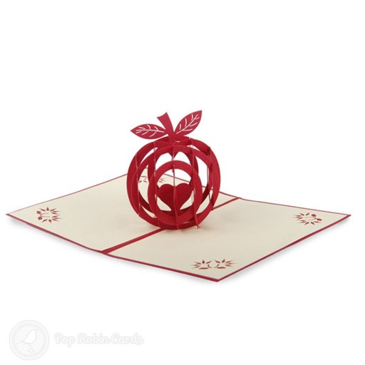 Christmas Apple 3D Pop Up Greetings Card