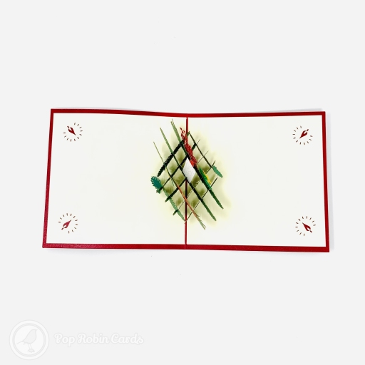 Christmas Candle & Holly 3D Pop Up Handmade Card