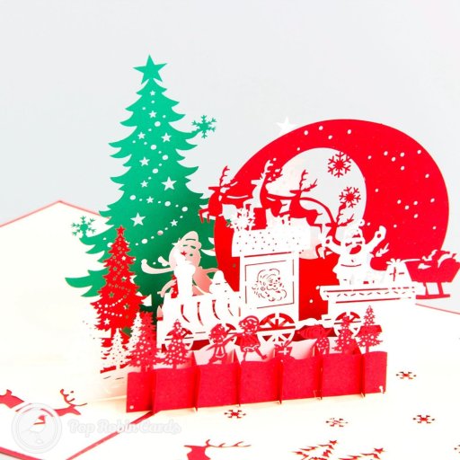 Christmas Eve Handmade 3D Pop-Up Card