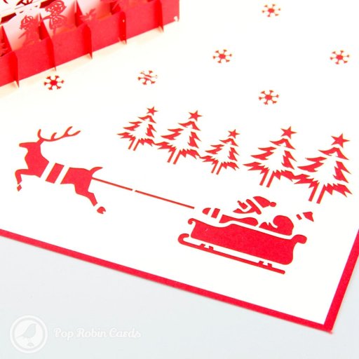 Christmas Eve Handmade 3D Pop-Up Card