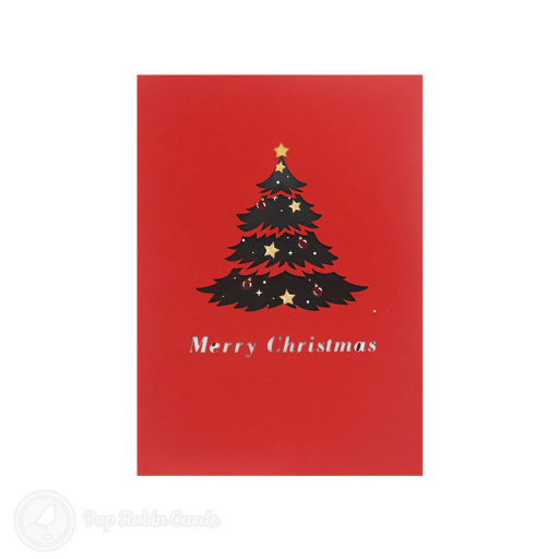Christmas Eve Nighttime Town 3D Pop Up Card