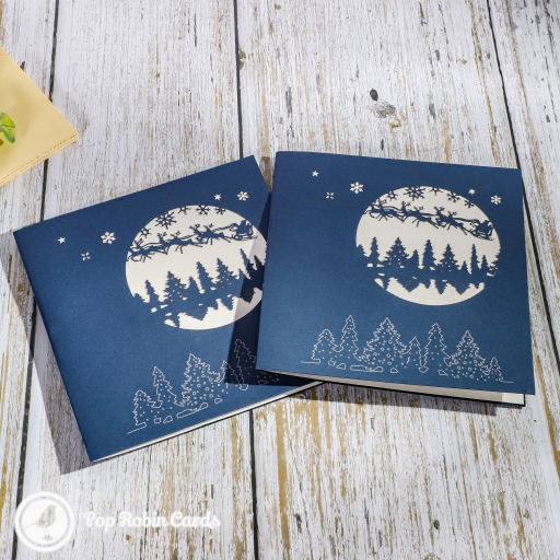 Christmas Forest Village 3D Pop Up Christmas Card