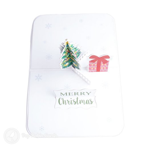 Christmas Tree And Present Box 3D Pop-Up Christmas Card