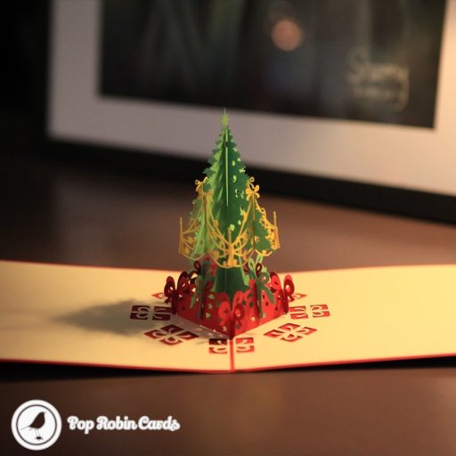Christmas Tree & Presents Handmade 3D Pop-Up Card
