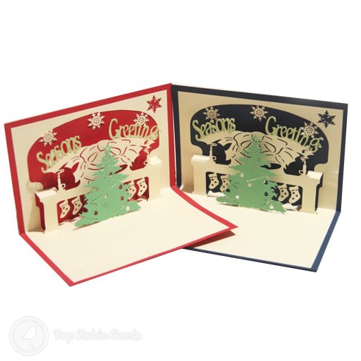 Christmas Tree with Bell Design 3D Pop-Up Card