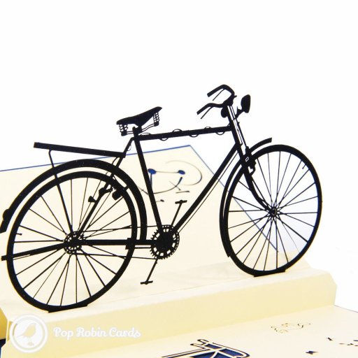 City Bike 3D Pop Up Greetings Card