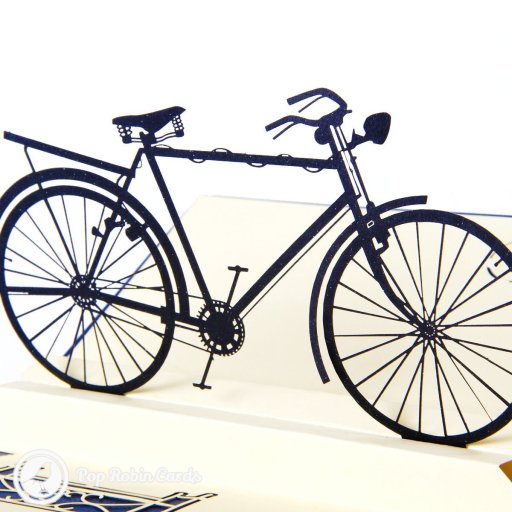 City Bike 3D Pop Up Greetings Card