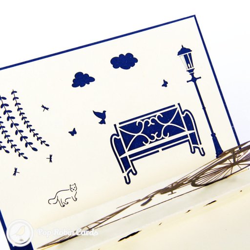 City Bike 3D Pop Up Greetings Card