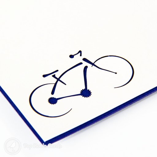 City Bike 3D Pop Up Greetings Card