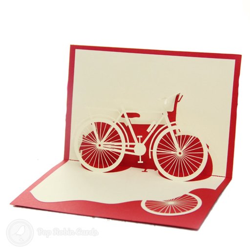 Classic Bike 3D Pop Up Greeting Card